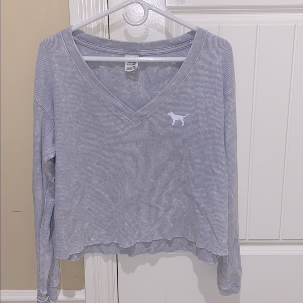 PINK long sleeved v-neck